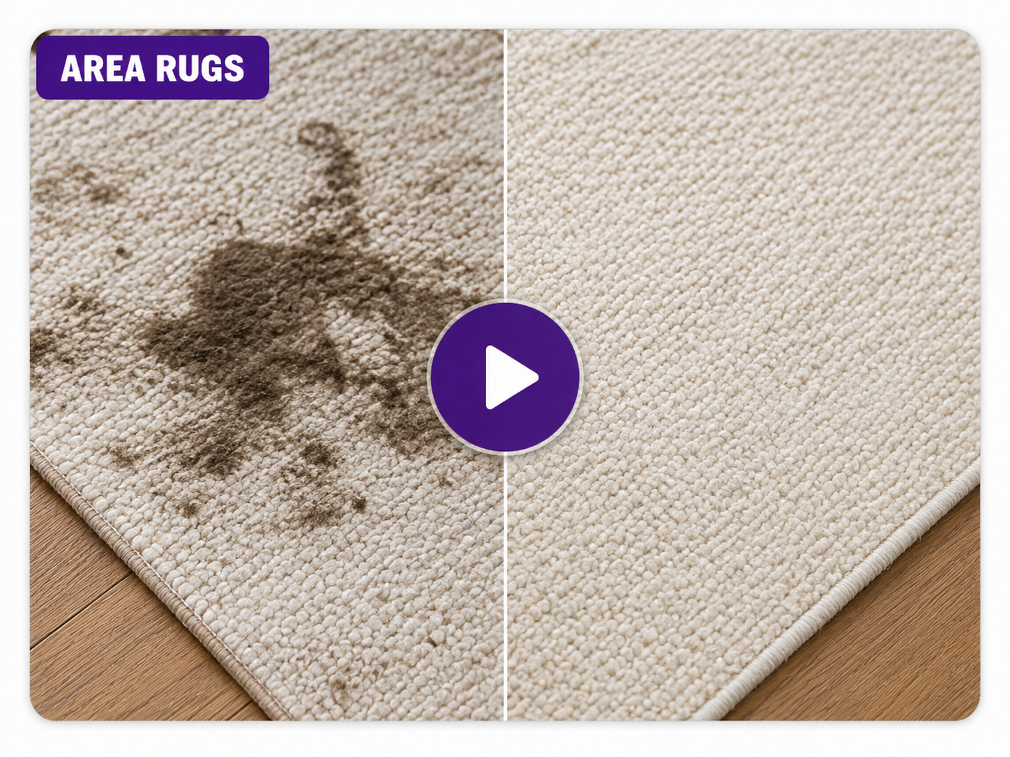 Area rug cleaning demonstration