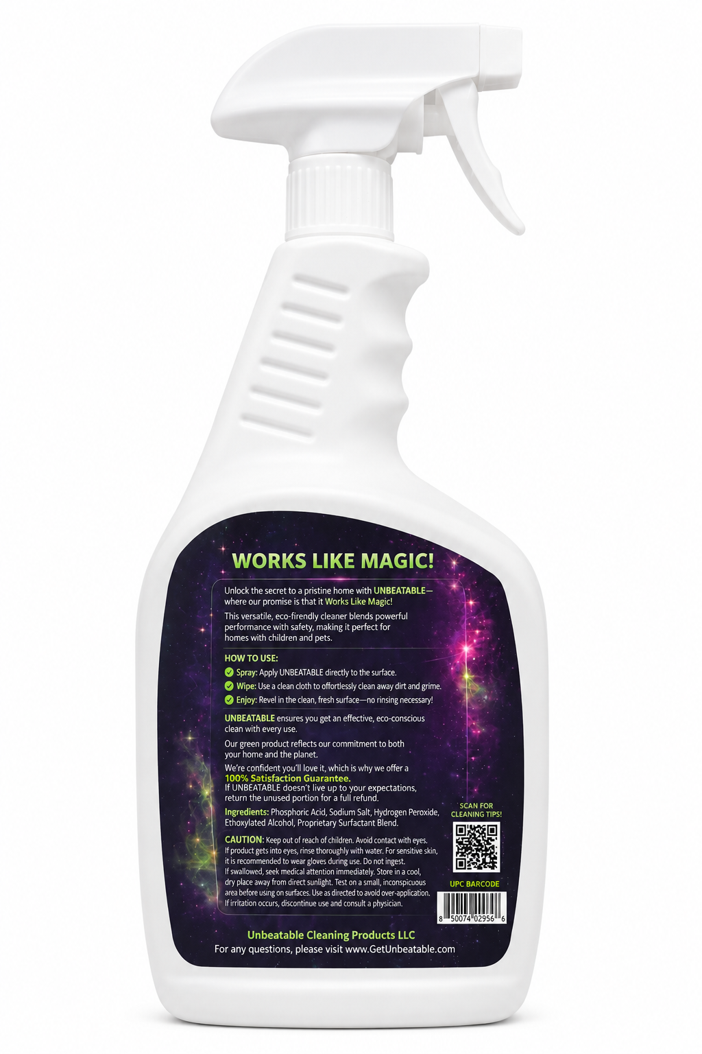 Unbeatable No Rinse Formula 32 fl oz Back