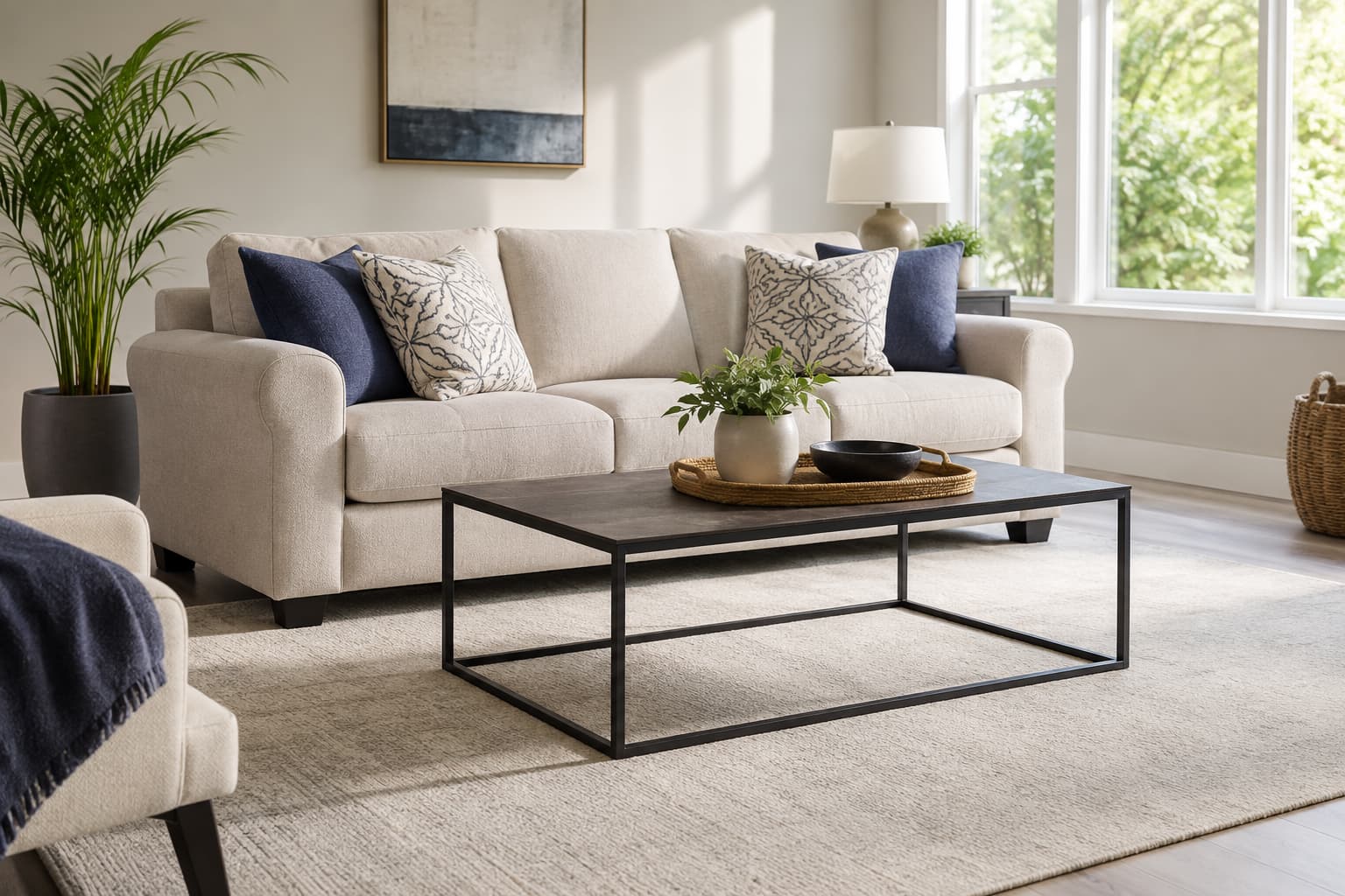Clean bright living room